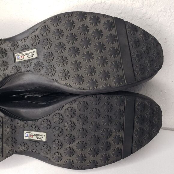 Gravity Defyer Mens Size 10 Slip On Grommet Black Leather Strap Driving Loafers main image 14